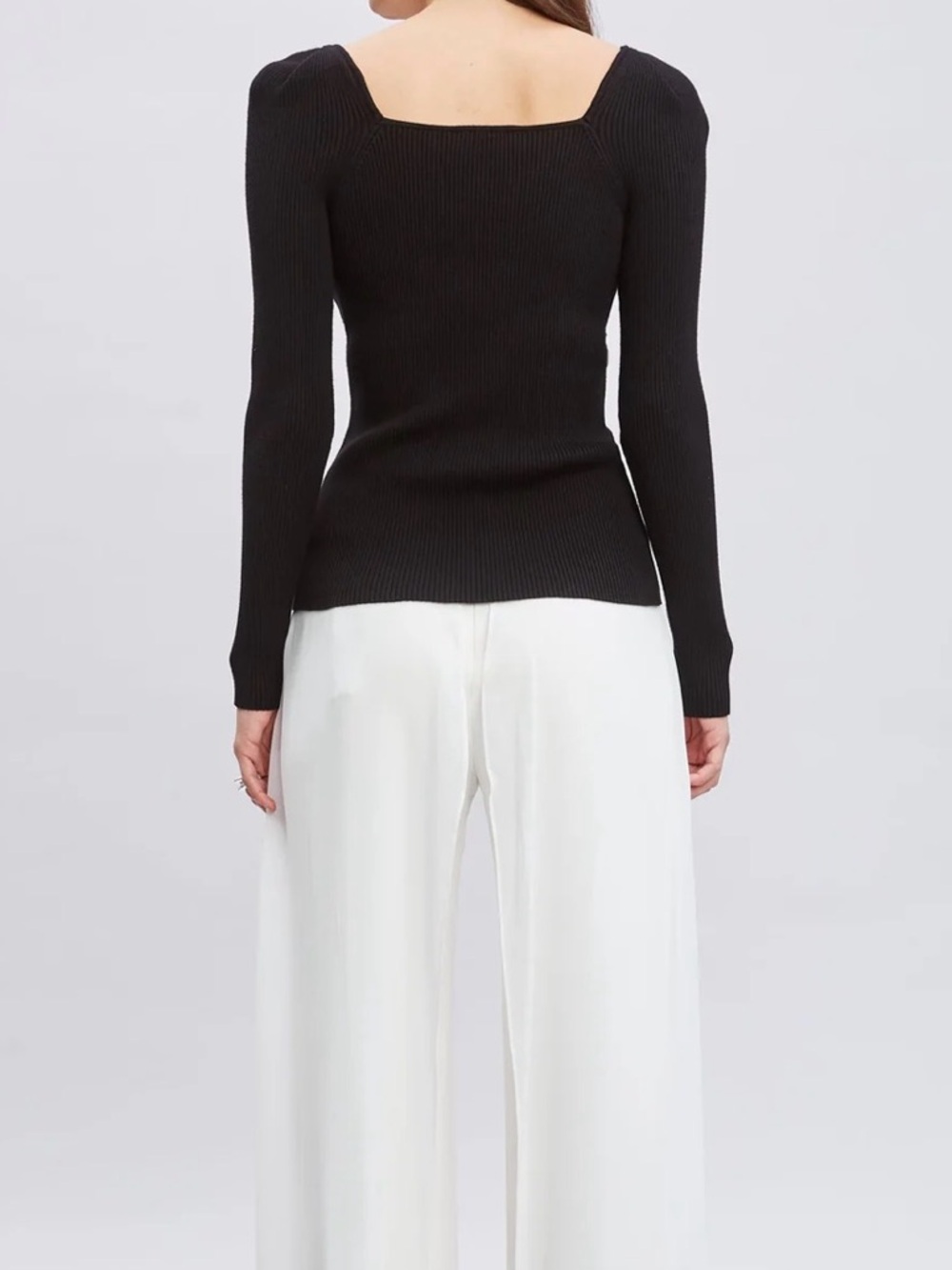 NWT Elie Tahari Contour Neck Rib Sweater - Picture 2 of 6